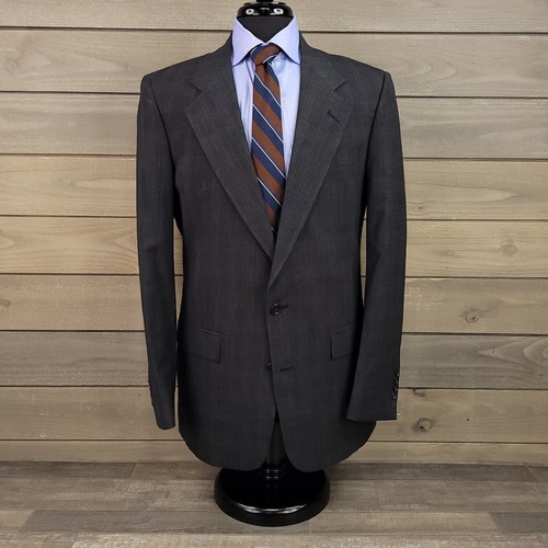 Cappotto sportivo vintage Christion Dior Blazer da uomo 40L grigio lana a quadretti 2 bottoni