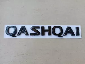 GLOSS BLACK QASHQAI LOGO FOR NISS-AN REAR TRUNK LETTERS NAMEPLATE BADGE EMBLEM - Picture 1 of 3