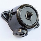 Aufputz Einzelschalter  Schwarz RETRO Alt  Messing EU Hergestellt