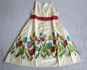 Anthropologie Sommerkleid: Maeve gelbes Tulpenkleid Größe 12 Large ärmellos gefüttert - Bild 1 von 22