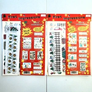 2 First Impressions Rub On Transfers Assortment Pack Christmas - Picture 1 of 2