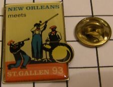 JAZZ NEW ORLEANS MEETS  ST. GALLEN 1993 vintage pin badge
