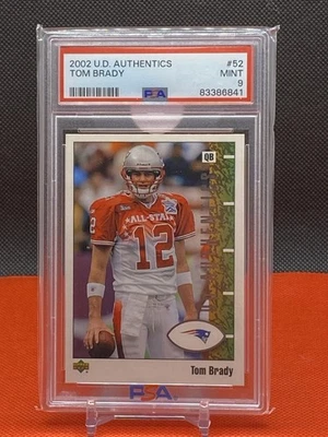 Tom Brady 2002 Upper Deck UD Authentics #52 PSA 9 MINT NFL NE Patriots - Image 1 of 2