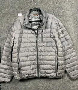 HAWKE & Co Sport Packable Down Puffer Jacket Mens XXL Gray Full Zip Coat HEN1035 - Picture 1 of 9