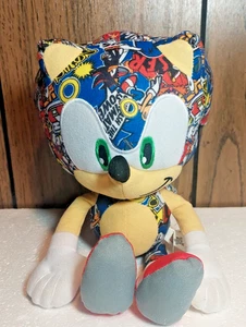 Sonic The Hedgehog Stickerbomb Plüsch 12 Zoll Sega Toy Factory - Bild 1 von 7