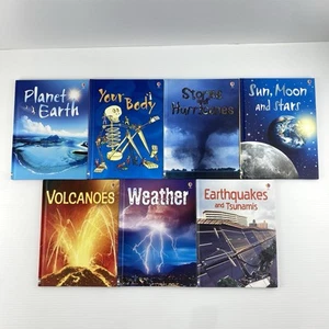 Usborne Beginners Level 2 x 7 Hardcover Lot Planet Earth Your Body Storms Moon - Picture 1 of 17