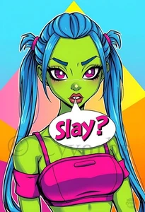 Pop Art Poster 30x40 cm | Retro Comic Sci-Fi Style Wanddeko Bild Anime Kunst #15 - Bild 1 von 1