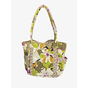 Borsa a mano Vera Bradley trapuntata "Portobello Road" floreale astratta media verde - Foto 1 di 10