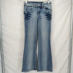 Jeans Arizona Jean Company Acampanados Ajustados Envejecidos Clásicos Junior Bolsillos Talla 10 - Imagen 1 de 12