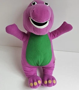 Peluche pupazzo Barney il dinosauro 13" PBS bambini viola verde peluche giocattolo regalo - Foto 1 di 6