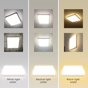 LED Deckenlampe 56w wohnzimmer Panel 25x25cm eckig flach Deckenleuchte Flur weiß - Bild 1 von 25
