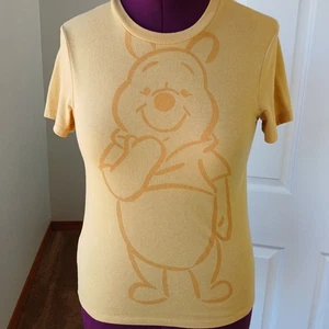 Disney Winnie the Pooh Bear T-shirt XS oversized unisex yellow orange tee EUC - Picture 1 of 9
