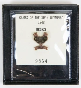 Offizielles Bronzeabzeichen Pin Olympic Games 1948 Olympische Spiele - Bild 1 von 1