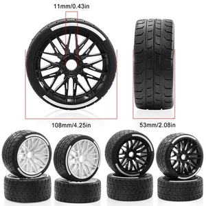4X Front Rear Tire Tyre 17mm Wheel Hex for Arrma 1/7 Felony FSR Model GT RC Car - Picture 1 of 14