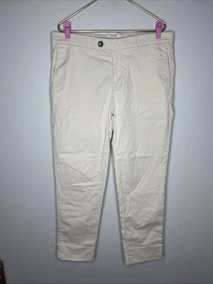 Brunello Cucinelli Italian Fit Flat Front Cotton Kakhi Pant Sz 52 - Image 1 of 4
