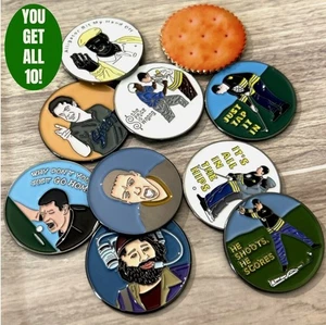 SET 10 pennarelli divertenti per palline da golf magnetici 1,2" 32 mm Happy Gilmore - Foto 1 di 10