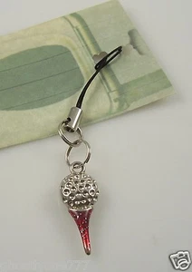 golf tee golfer cell phone purse charm purse charm golfing - Picture 1 of 1