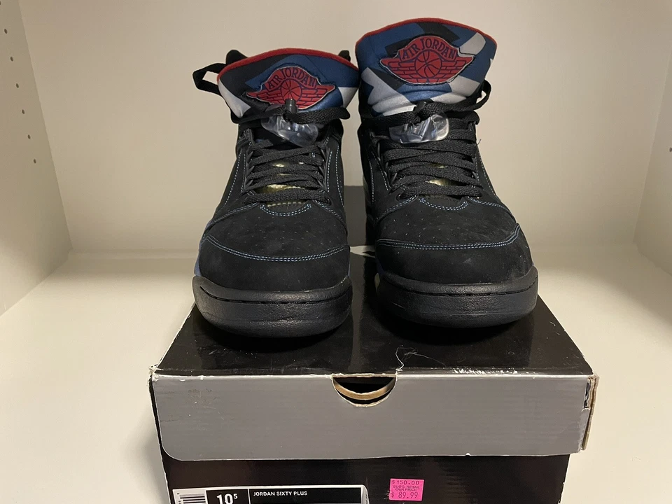 RARO🔥 364806 062 JORDAN SIXTY PLUS negro/rojo universitario-azul francés HOMBRE Talla 10.5 Foto 1 de 4