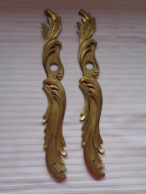 PAIRE DE PLAQUE DE PROPRETE EN BRONZE STYLE LOUIS XV NUMEROTE 3526 - Photo 1/4