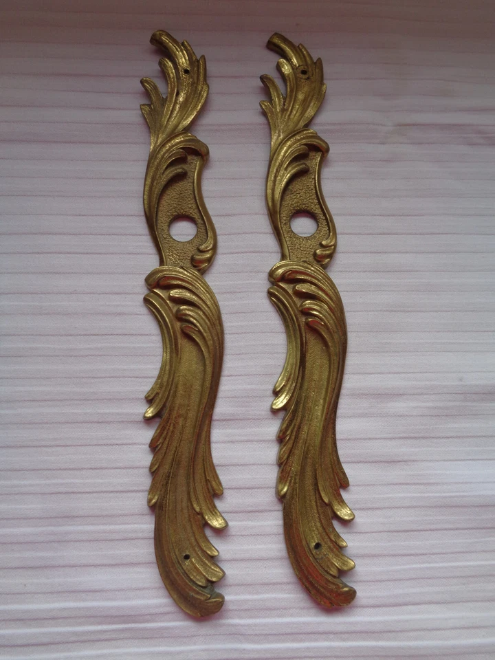 PAIRE DE PLAQUE DE PROPRETE EN BRONZE STYLE LOUIS XV NUMEROTE 3526 - Photo 1/4