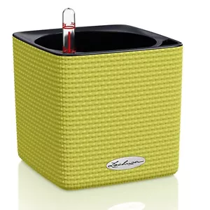 Lechuza self watering planter Cube 13385 Color 14 lime green flower pot herbs - Picture 1 of 5