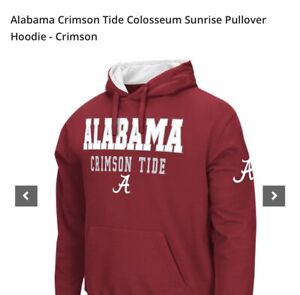 Alabama Crimson Tide Colosseum Sunrise Pullover Hoodie - Crimson/White- Men's XL