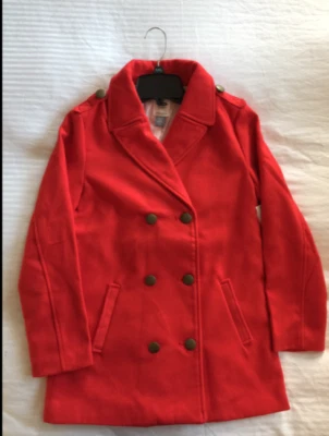 NWT OLD NAVY YOUTH GIRLS RED PEA COAT COAT JACKET SIZE 14 - Image 1 of 3