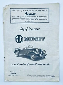 MG Midget Reprint Advertising Editorial from Autocar 1950 - Picture 1 of 7