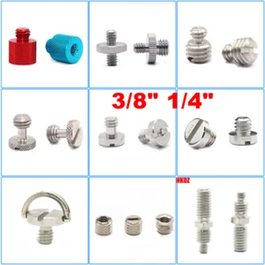 3/8" 1/4" Male Female Camera Tripod Monopod Adapter Screws Thread Converter Nuts - Picture 1 of 37