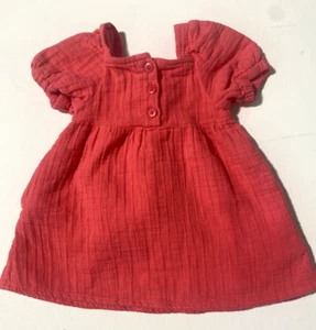 Cat & Jack Dress with Bloomers-size 12 months Coral Red Gauze NWT - Picture 1 of 12