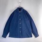 Used Japan Fashion Woods CANADA Sashiko Stitch Dungaree Shirt Size Men L Cotton