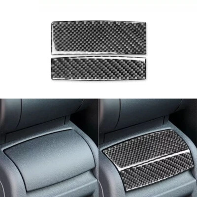 Cubierta de panel de caja de almacenamiento trasero 2 piezas calcomanía de fibra de carbono para Audi A3 S3 8P 2006-2007 Foto 1 de 4