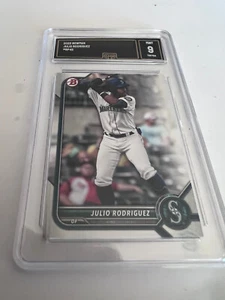 JULIO RODRIGUEZ MARINERS 2022 BOWMAN # BP45 GMA GRADED 9 L@@K - Foto 1 di 2