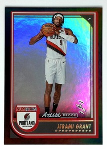2022-23 Panini Hoops Black Artist Proof 1 of 1 Jerami Grant Trail Blazers
