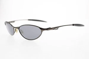 VTG RARE Oakley Teaspoon 05-785 Pewter Frames/Silver Icons Black Iridium Lenses - Picture 1 of 12