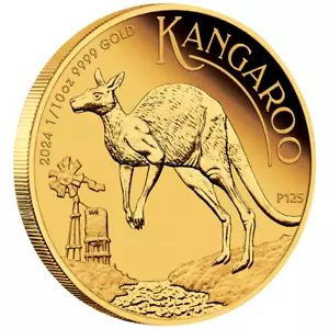 2024 Australia 1/10 oz PROOF Gold Kangaroo Coin with Box/COA - Only 500 Minted! - Picture 1 of 4