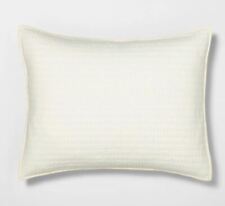 Hearth & Hand w/ Magnolia Solid Texture Stripe Pillow Sham, Sourcream, Standard