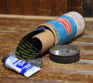 GAMBLES RUBBER REPAIR KIT COMPOSITE CAN TIN LID CONTENTS KIT VINTAGE 1950s SIGN - Picture 1 of 21