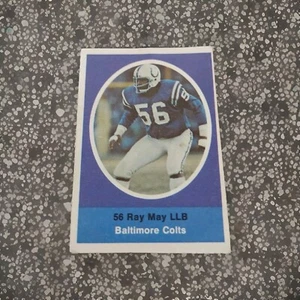 Francobolli Sunoco NFL Action Player 1972 Baltimore Colts LB Ray May Vintage - Foto 1 di 1