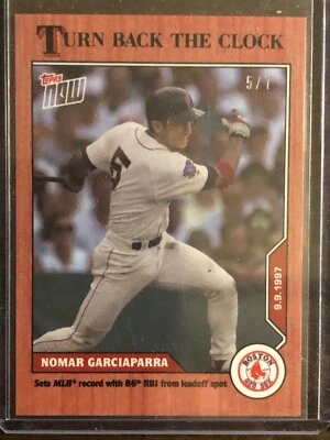 2020 Topps Now Turn Back the Clock #163 Nomar Garciaparra Boston Red Sox 5/7 - Image 1 of 2