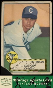 1952 Topps - Lou Kretlow - #42 Black Back Rookie RC Chicago White Sox