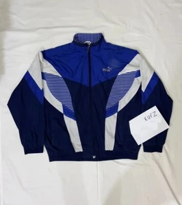 VINTAGE 90`S PUMA OLIMP ZIP JACKET LOGO Y2K TECHNO JAPANESE SKATE USA SIZE XL - Picture 1 of 6