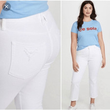 GoodAmerican good curve ivory white cropped new without tags jeans