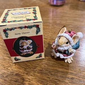 GANZ Little Cheesers Christmas Mouse "SANTA CHEESER" 1991 Ornament #05341 NIB - Picture 1 of 10