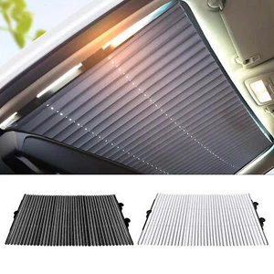 Retractable Car Windshield Sun Shade Curtain Sun Visor Protection UV Block Cover - Picture 1 of 11