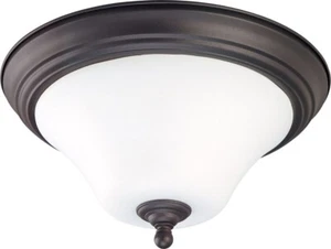 Dupont Dark Chocolate Bronze LED Flushmount Ceiling Light - Picture 1 of 1
