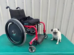 TiLite Twist Pediatric Lightweight Rigid Manual Wheelchair TiSport Red Black USA - Picture 1 of 24