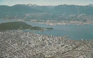 Veduta aerea del centro di Vancouver, B.C., Canada, cartolina - Foto 1 di 2