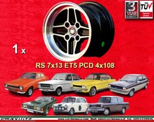 1 Cerchio FORD LOTUS TALBOT RS 7x13 ET+5 4x108 Escort Capri Taunus Cortina wheel - Foto 1 di 24