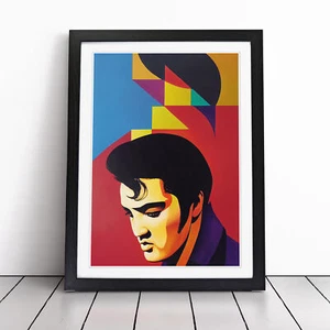 Stampa arte da parete incorniciata astratta Elvis Presley quadro grande pittura decorazione poster - Foto 1 di 8